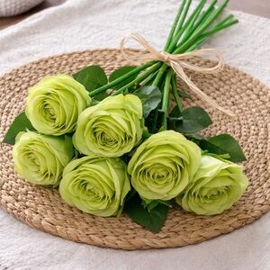 6 Faux Rose Stems 18”